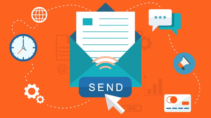 An image of an email being opened