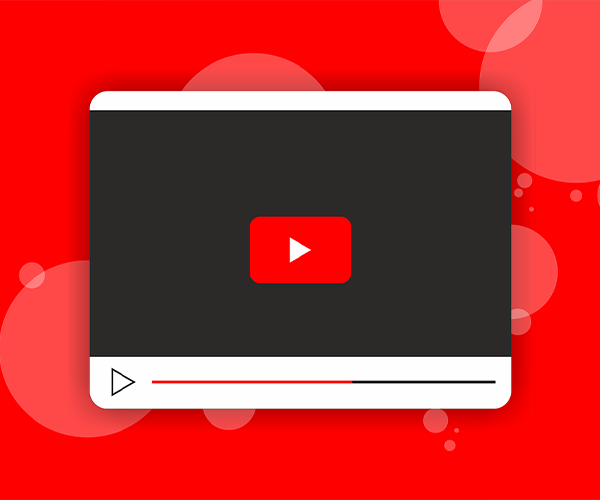 An illustration of a browser displaying a YouTube video.