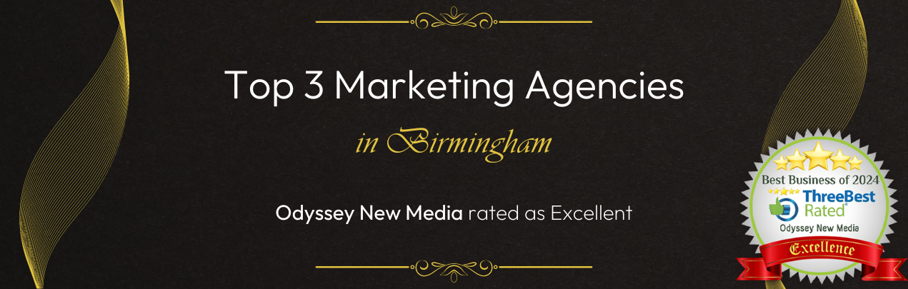 Odyssey New Media Named Among Top 3 Marketing Agencies in Birmingham banner.