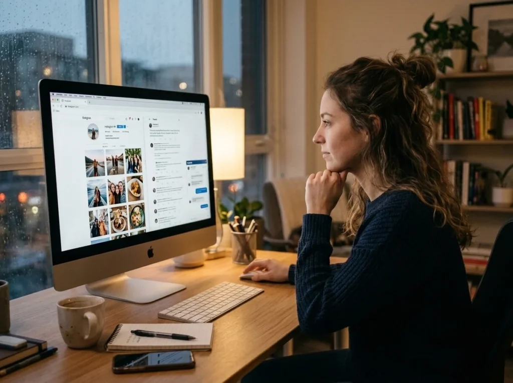 An image of a person using a computer