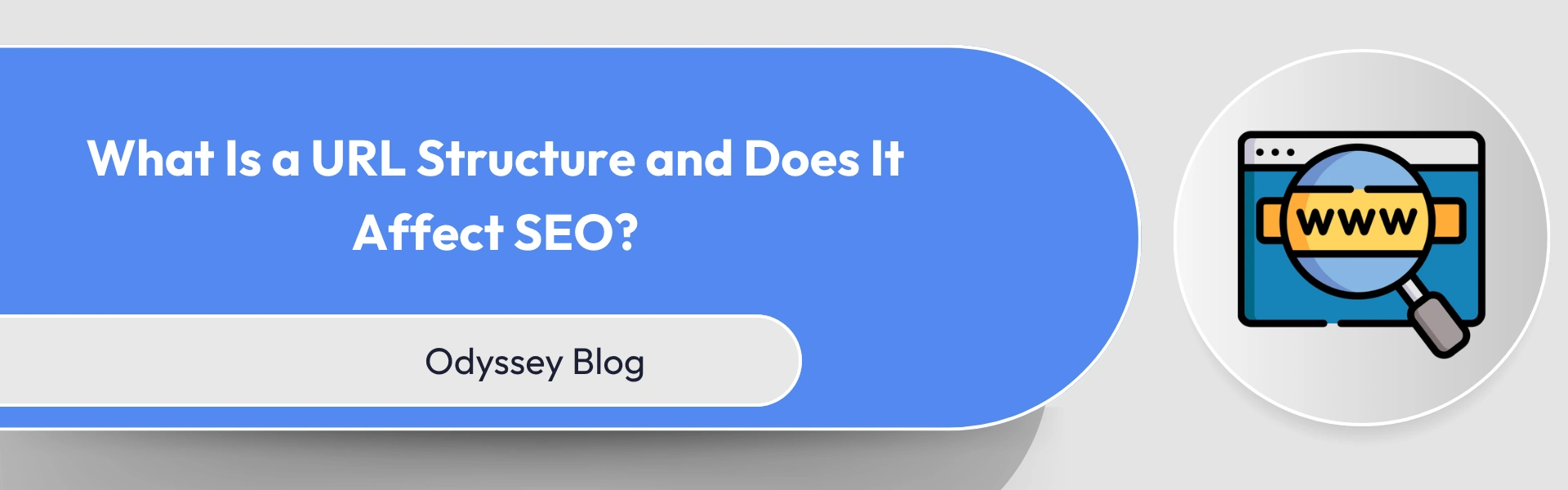 A blog banner that says 'What is a URL structure and does it affect SEO?'